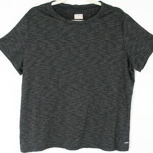 Mondetta Crewneck Short Sleeve Tee Shirt Black w/ blue & white stripes 2XL